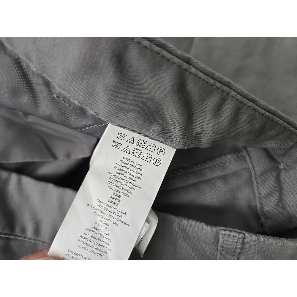 Michael Kors Chino Pants Womens 12 Gray Mid Rise Zip Pockets Office Casual - Picture 4 of 8